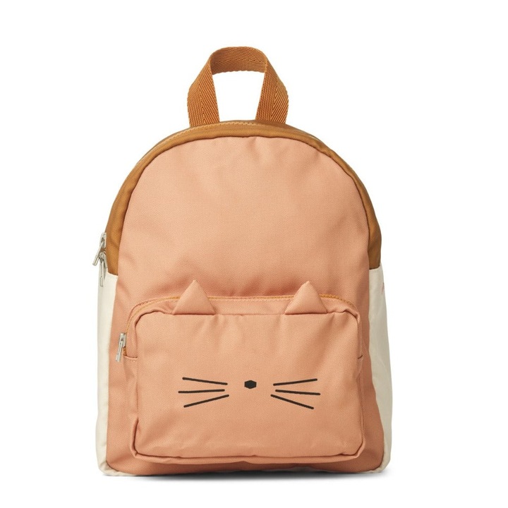 Gyerek hátizsák, Liewood, Macska, Poliészter, 23x28x11cm, Narancssárga
