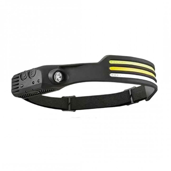 Фенер W985-3, С индукционен сензор, Led Cob, Цвят черен, Комплект от 5 броя