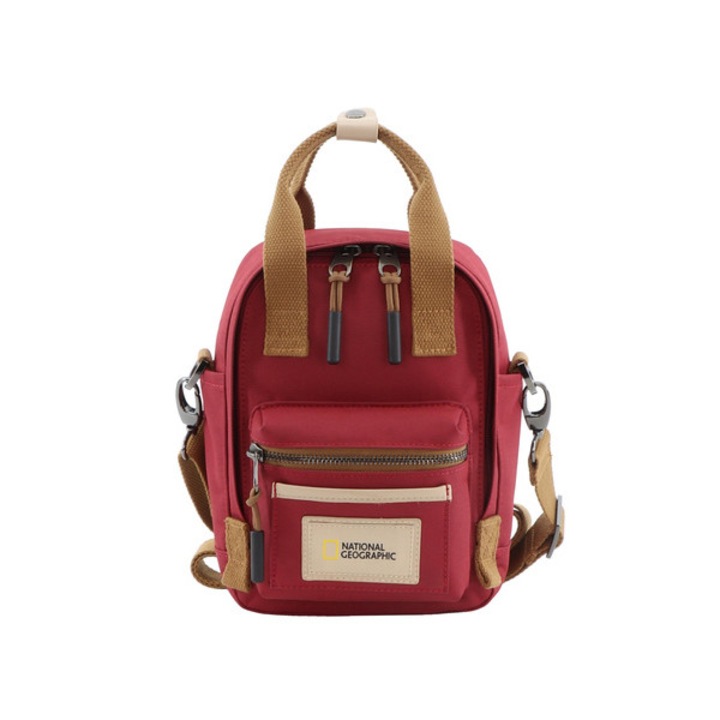 Válltáska, National Geographic LEGEND N19183, poliészter, piros/bézs