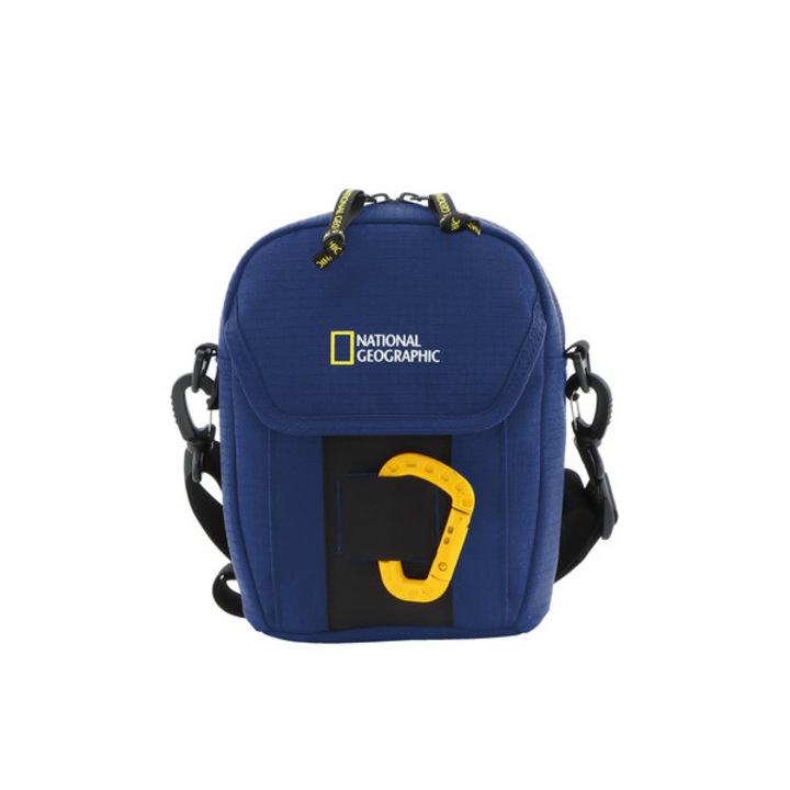 Válltáska, National Geographic NewExplorer III N21211, poliészter/fenntartható, kék/sárga