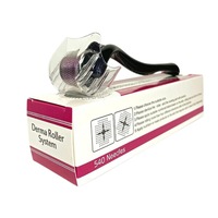 Rola Dermatologica, Dermaroller DRS, Impotriva caderii parului, Vergeturilor, Cicatricilor, Ridurilor, Contine Capac Protector de impuritati, 540 ace din Otel Inoxidabil, 0.5 mm, Unisex