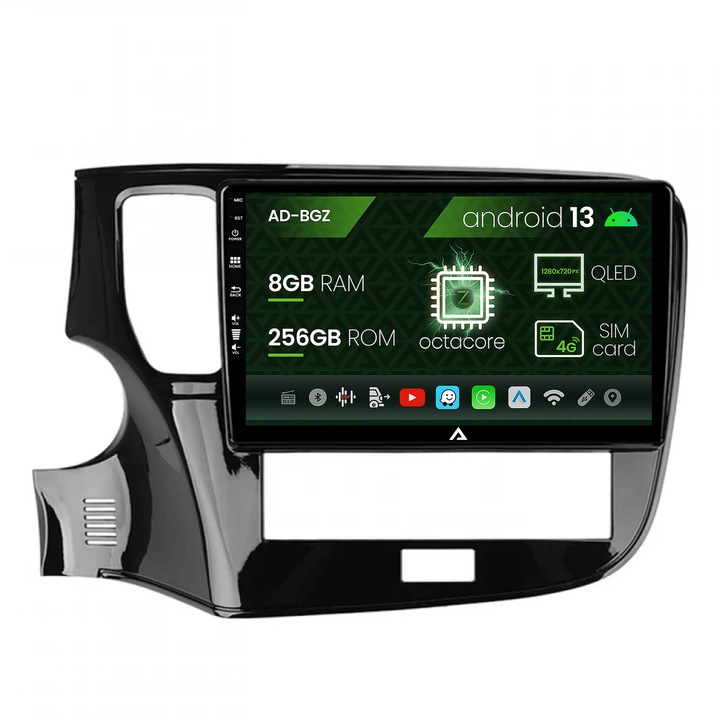 Navigatie Autodrop Mitsubishi Outlander (2019-2021), Android 13, Z-Octacore, 8GB RAM, 256GB ROM, 10.1 Inch - AD-BGZ10008, AD-BGRKIT281
