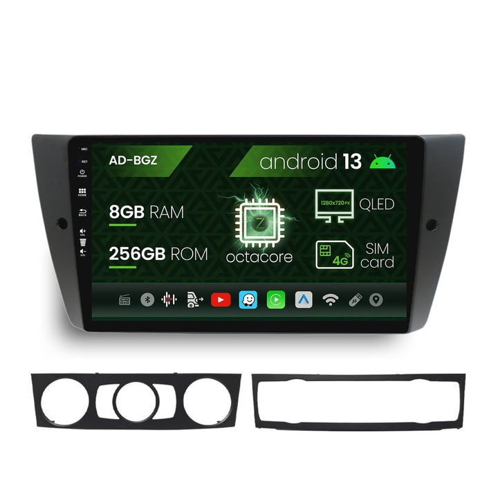 Navigatie Autodrop BMW Seria 3 E90, E91, E92, Android 13, Z-Octacore, 8GB RAM, 256GB ROM, 9 Inch - AD-BGZ9008, AD-BGRKIT391