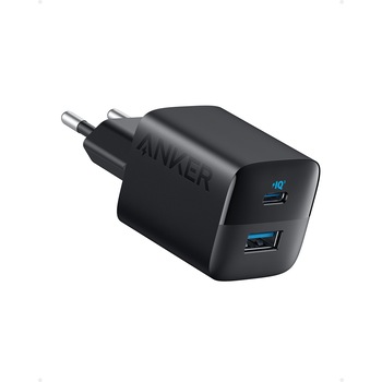 Incarcator retea Anker, "323" 33W, PowerIQ, 1 x USB Type-C, 1 x USB, Negru, "A2331G11"