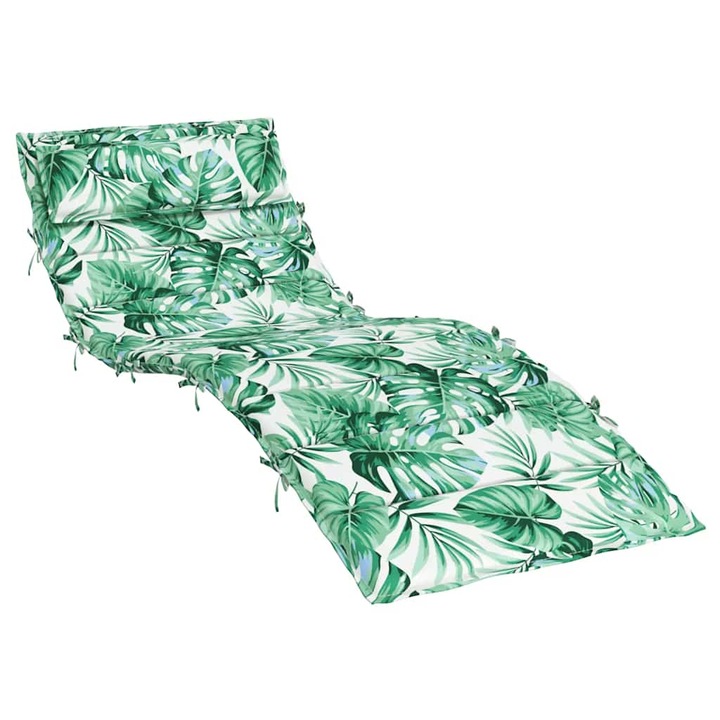 Perna de sezlong vidaXL, model frunze, 180x60x4 cm, textil Oxford 361864