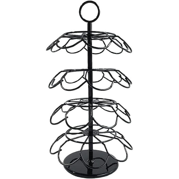 Suport 36 capsule cafea, awwaline, negru, rotativ, 18.7 x 36.5 cm, compatibil K-Cup, Dolce Gusto