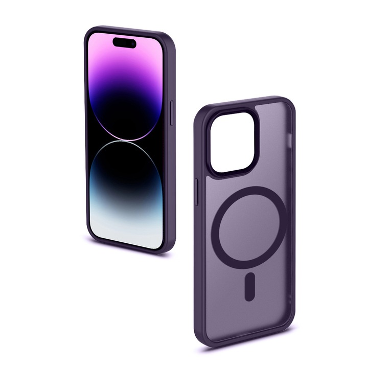 Защитен калъф, съвместим с Apple iPhone 14 Pro Max, Doctor Shield Fantom, MagSafe - лилав