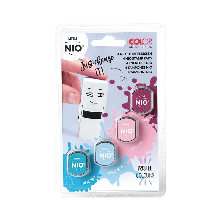 Set 4 tusiere culori pastelate, Little Nio