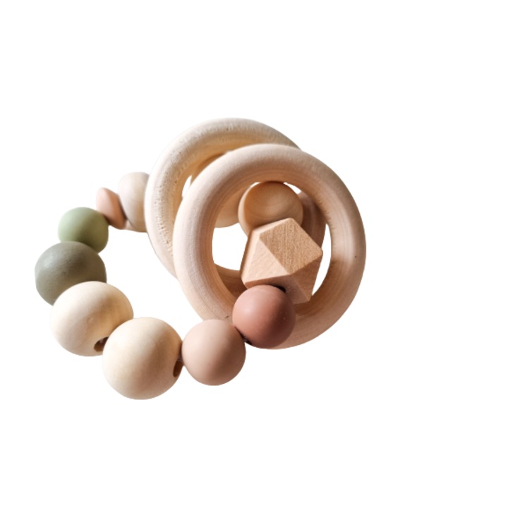 Fa, szilikon és pamut fogzási játék, Just Cute, Bodi