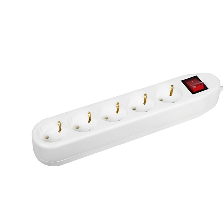 Cap Prelungitor, Ceramic, 5 prize, cu INTRERUPATOR, Ipee