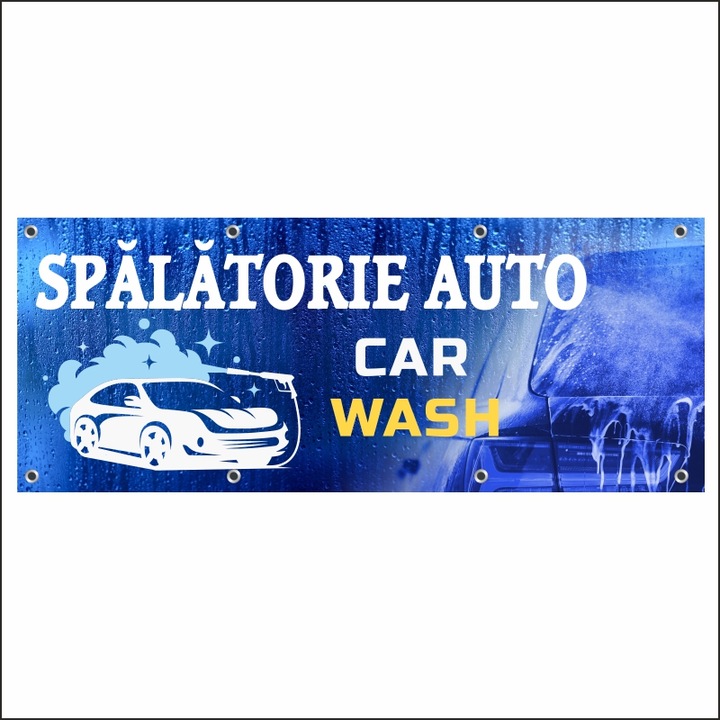 Banner MEDIA, "Spalatorie auto" model 1, 150 x 60 cm