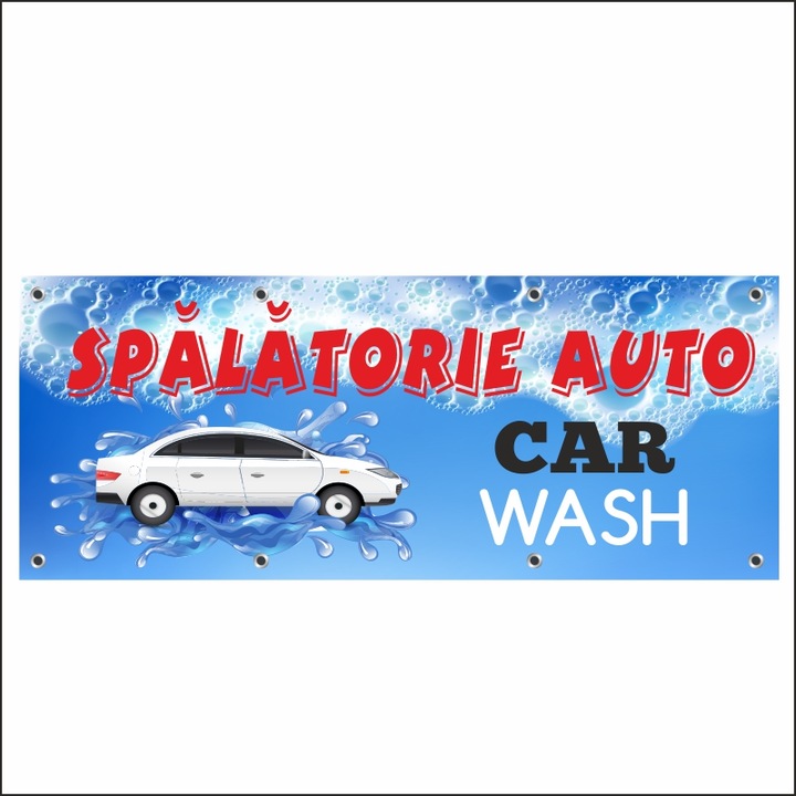 Banner MEDIA, "Spalatorie auto" model 2, 150 x 60 cm
