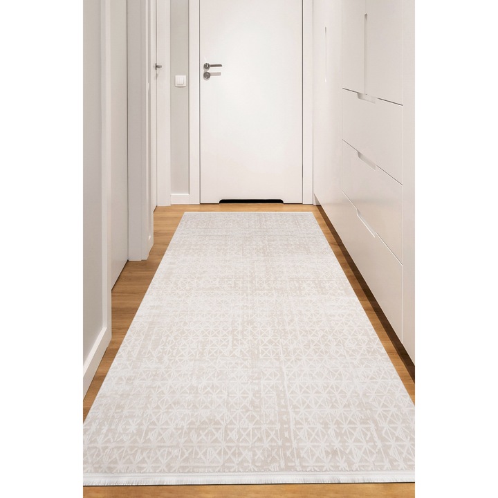 Asi Home Marrone szőnyeg, 80 x 150cm, Akril, Krém