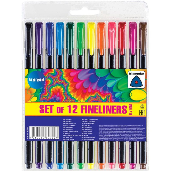 Тънкописец Centrum, 0,4 мм, 12 бр./компл