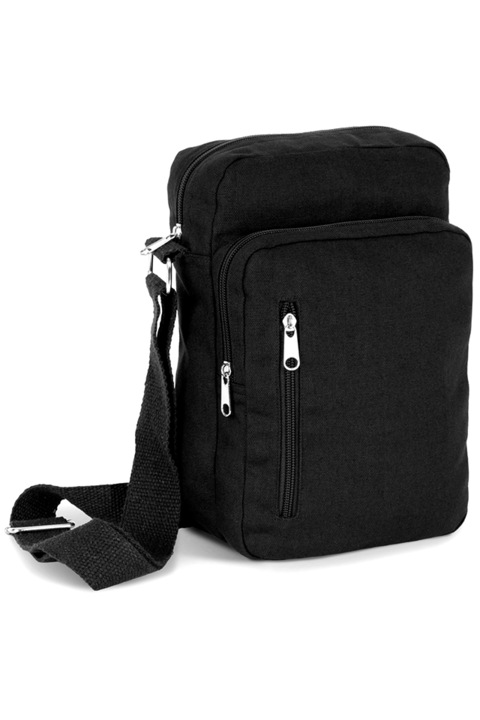 Geanta de umar, Cotton KI0375, 27 x 18 x 7 cm, twill 100% bumbac, negru