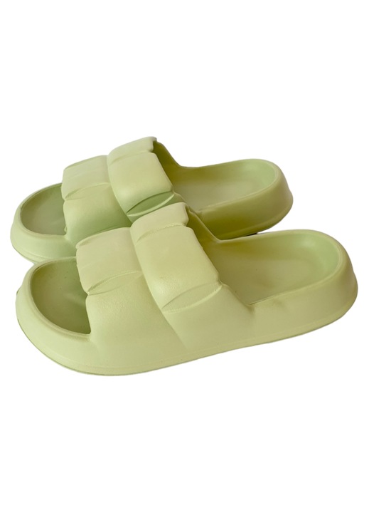 Papuci de plaja dama cu talpa groasa, verde, PD06, Verde, 40-41
