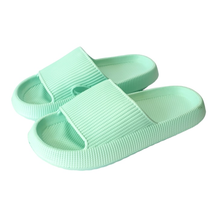 Papuci de plaja dama, verde, PD40, Verde, 40-41