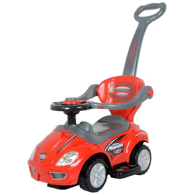 Masina pentru copii 3 in 1 Baby Mix Deluxe, Rosu
