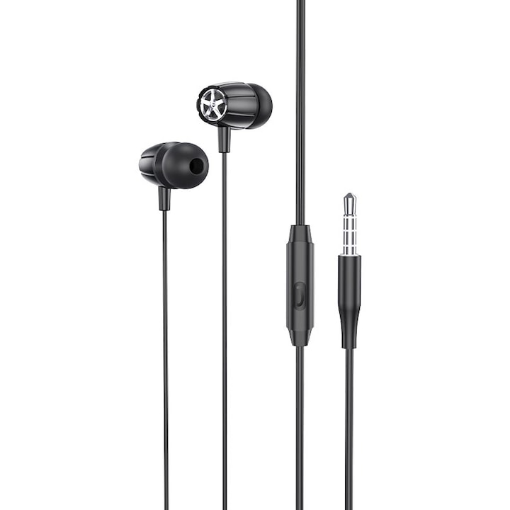 Casti Handsfree 3.5mm HOCO M88 Graceful, Negru