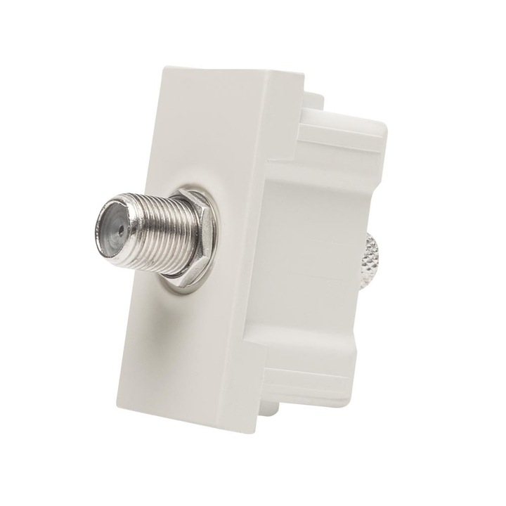 Priza TV Conector F Elbi Moda Voice Modular 1 Modul Bej Mat