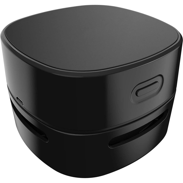 Mini irodai porszívó, Roffie, USB töltő, Fekete