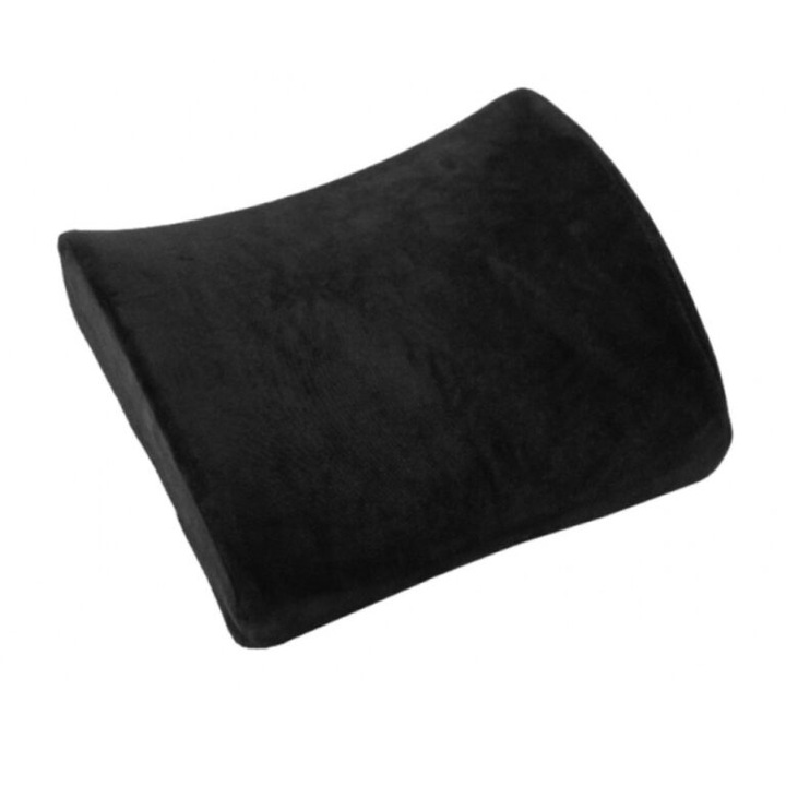 Perna ergonomica pentru sustinere a spatelui, Mobiak, Spuma, Negru