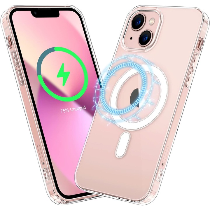 Калъф MagSafe, съвместим с Apple iPhone 13 прозрачен