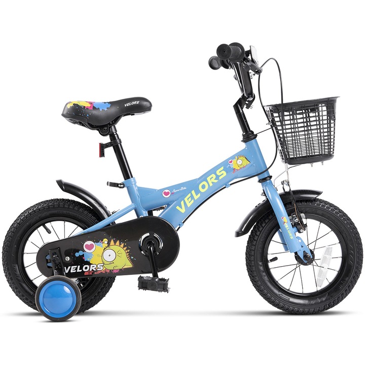 Bicicleta copii V1201B 12 inch, Albastru Verde