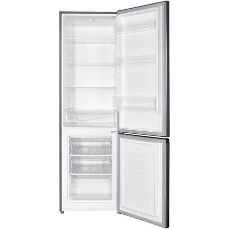 Хладилник Heinner HC-HM262XF+, 262 л, Клас F, Електронно управление, LED осветление, H 180 см, Stainless steel