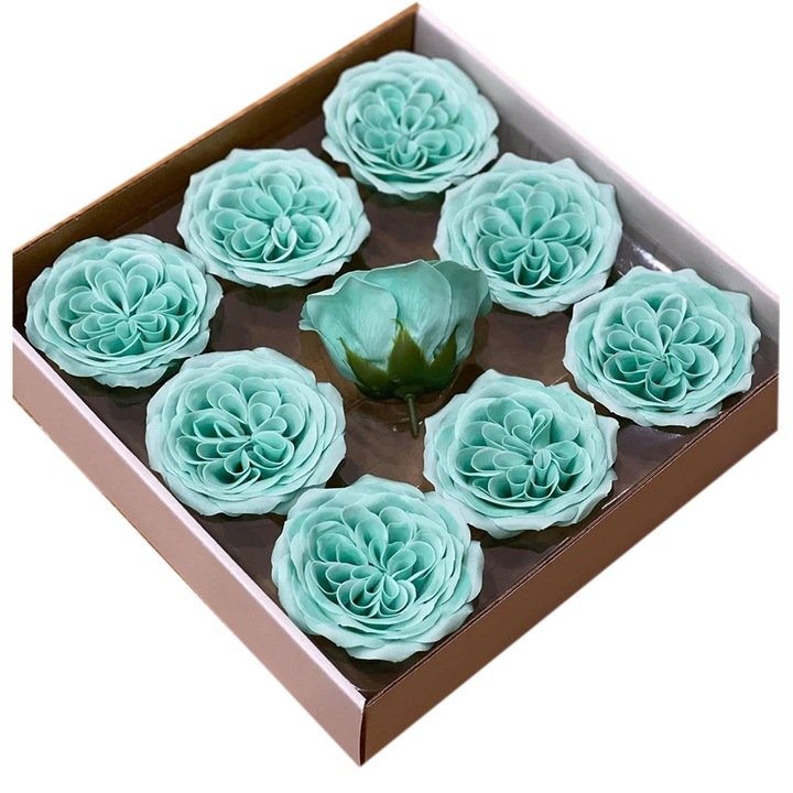 Trandafiri de sapun Austin light blue green
