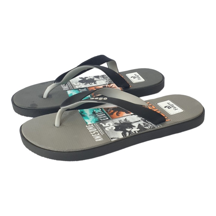 Papuci de plaja barbati gri, PB13, Gri