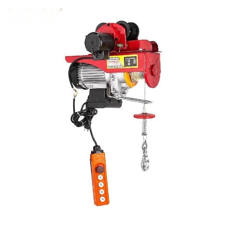 Macara de ridicare electrica cu carucior, motor 1300W capacitate 1700lbs cu carlig de otel si sarma galvanizata