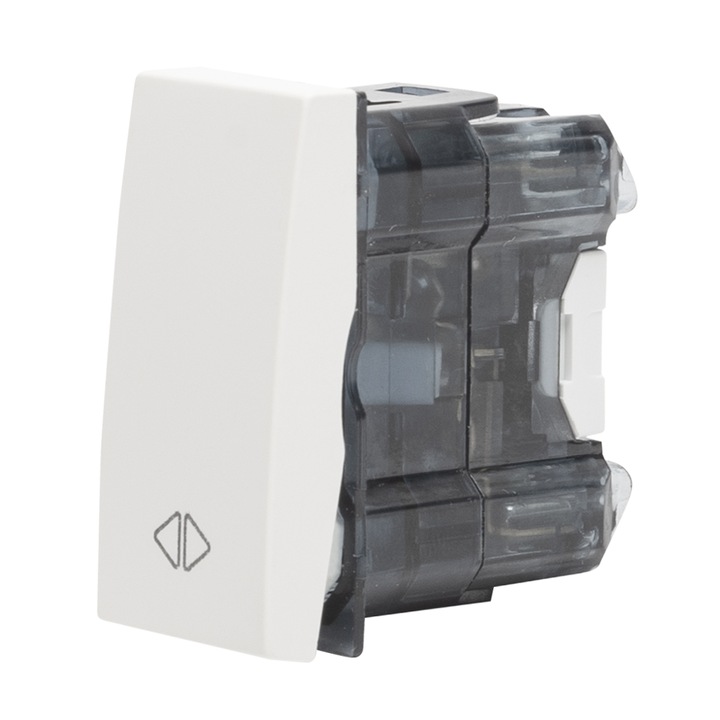 Intrerupator Cap Cruce Elbi Moda Voice Modular 10A 1 Modul Alb Lucios