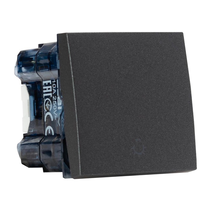 Kapcsoló Return Elbi Moda Voice Modular 10A 2 Modul antracit Matt