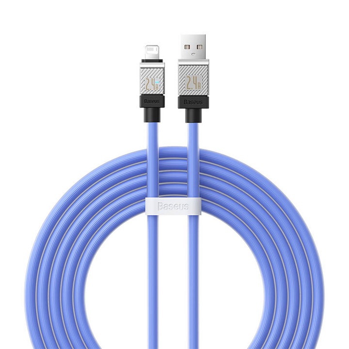 Baseus Coolplay Series, USB-A, Lightning gyorstöltő kábel 2m, 2.4A, Kék