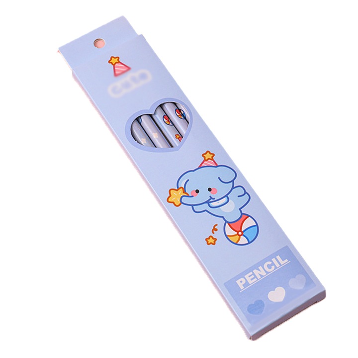 Set de creioane QttvbTna, lemn de calitate, rezistente la decolorare, pentru incepatori, 6 buc/pachet