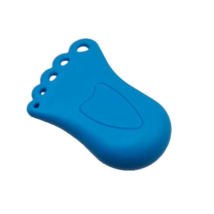 Стопер за врата, модел на подметка, пластмаса, 11 см, син, Dalimag