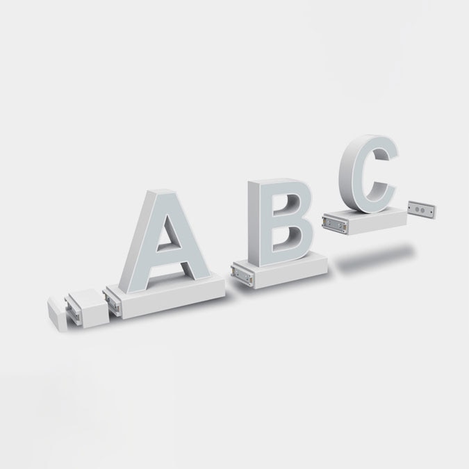 Simbol LED abcMIX, magnetic seria baza, forma arond, 95mm, 6500K