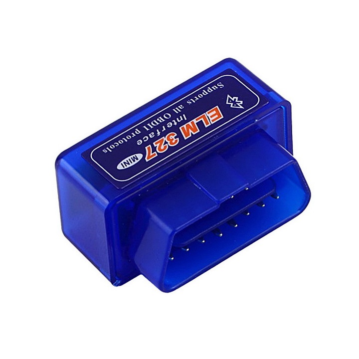 ELM 327 OBD II tesztelő bluetooth-tal, kék