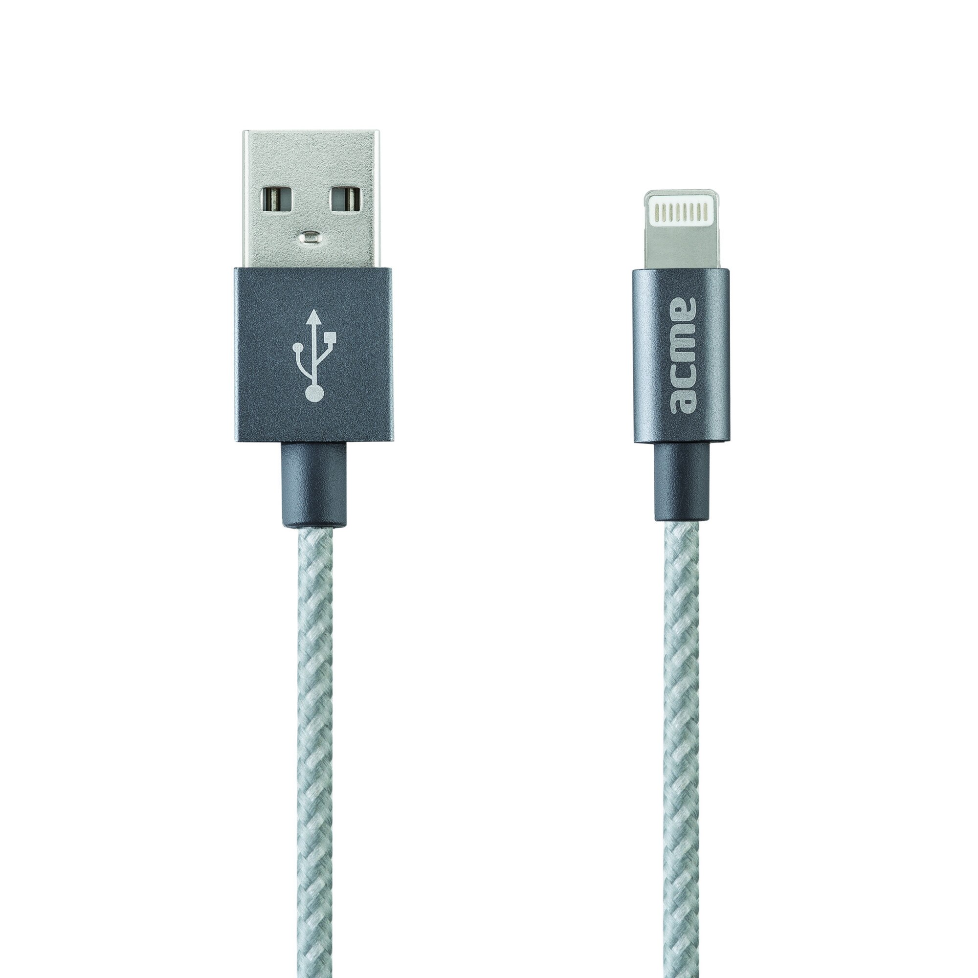Cablu de date Acme CB06, Lightning-USB, 1m, Grey