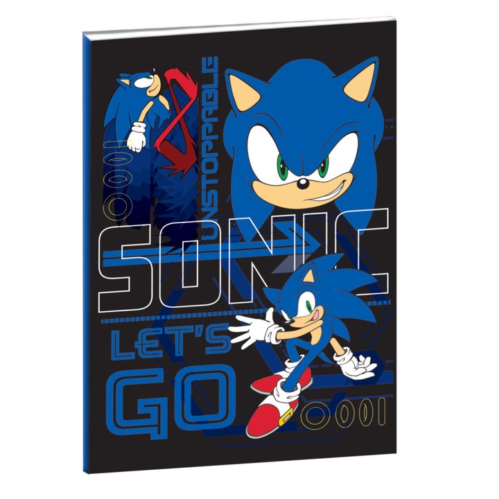 Sonic a sündisznó B/5 vonalas füzet 40 lapos (go)
