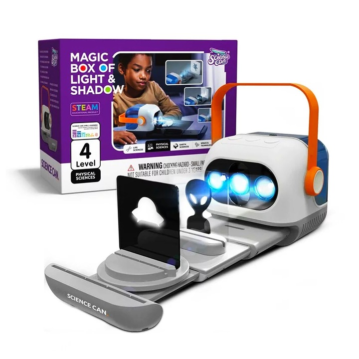 Jucarie Proiector optic cu experimente Magic Box Science Can, multicolor, Toyska®