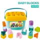 Cutie sortator forme geometrice si litere Baby First Blocks, 16 piese, multicolor, Toyska®