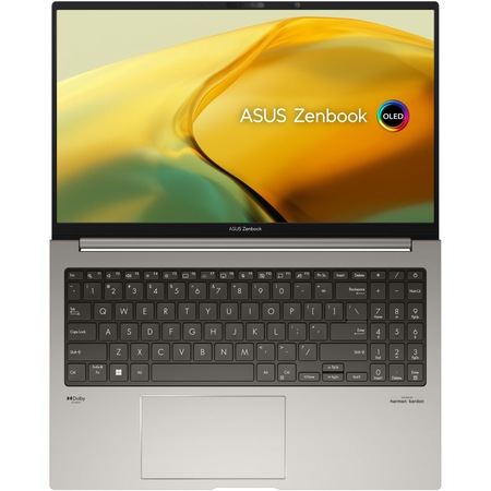 Лаптоп ASUS Zenbook 15 UM3504DA, AMD Ryzen™ 7 7735U, 15.6", 3K, OLED, RAM 32GB, 1TB SSD, AMD Radeon™ Graphics, Windows 11 Pro, Basalt Gray