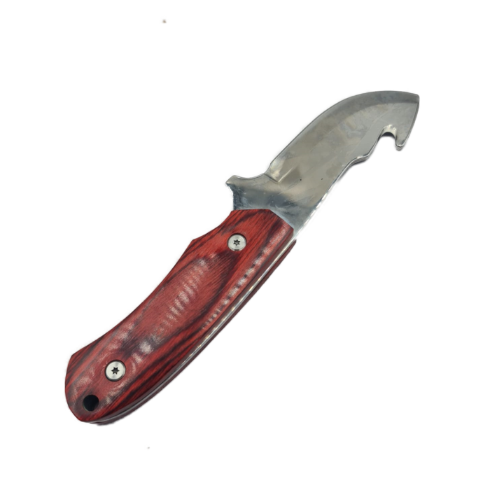 Cutit din Otel Inoxidabil, Model Ac de Peste, Husa Material Textil, Agatatoare, 21 cm, Dalimag