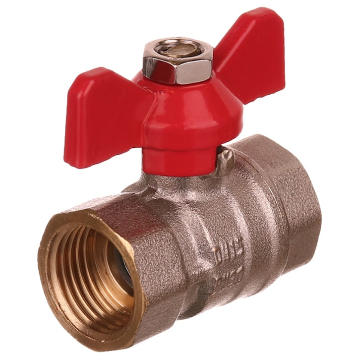 Водопроводен кран с вътрешна + външна месингова резба 1/2