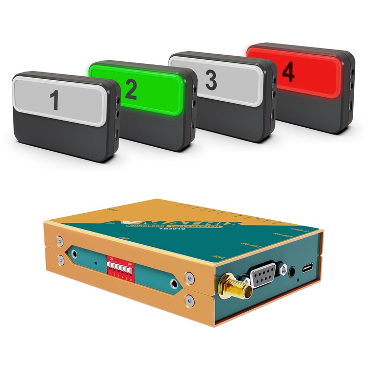 Sistem tally wireless multi-camera AVMATRIX TS3019 cu 4 lampi tally