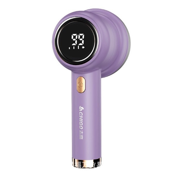 Aparat de curatat scame, VERSAGO, incarcare USB tip C, afisaj LED, 3 trepte, 8500 rpm, cutit de rezerva inclus, Mov