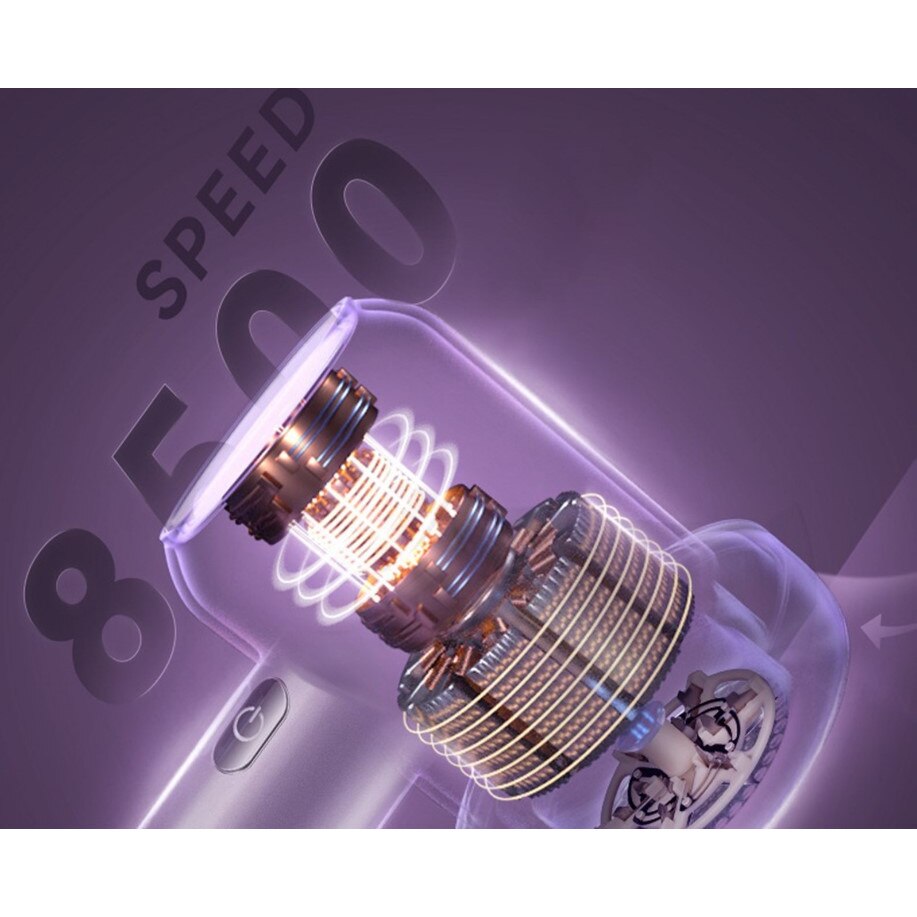 Aparat de curatat scame, VERSAGO, incarcare USB tip C, afisaj LED, 3 trepte, 8500 rpm, cutit de rezerva inclus, Mov