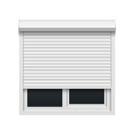 Rulou Exterior Aluminiu EdiStar® W1800, Aplicat pe Tamplarie, Lamele Aluminiu umplute cu Spuma Poliuretanica, Fonic, Latime 1800 mm, Inaltime 1200 mm, Actionare Manuala, Caseta Exterioara 137mm, Culoare Alb